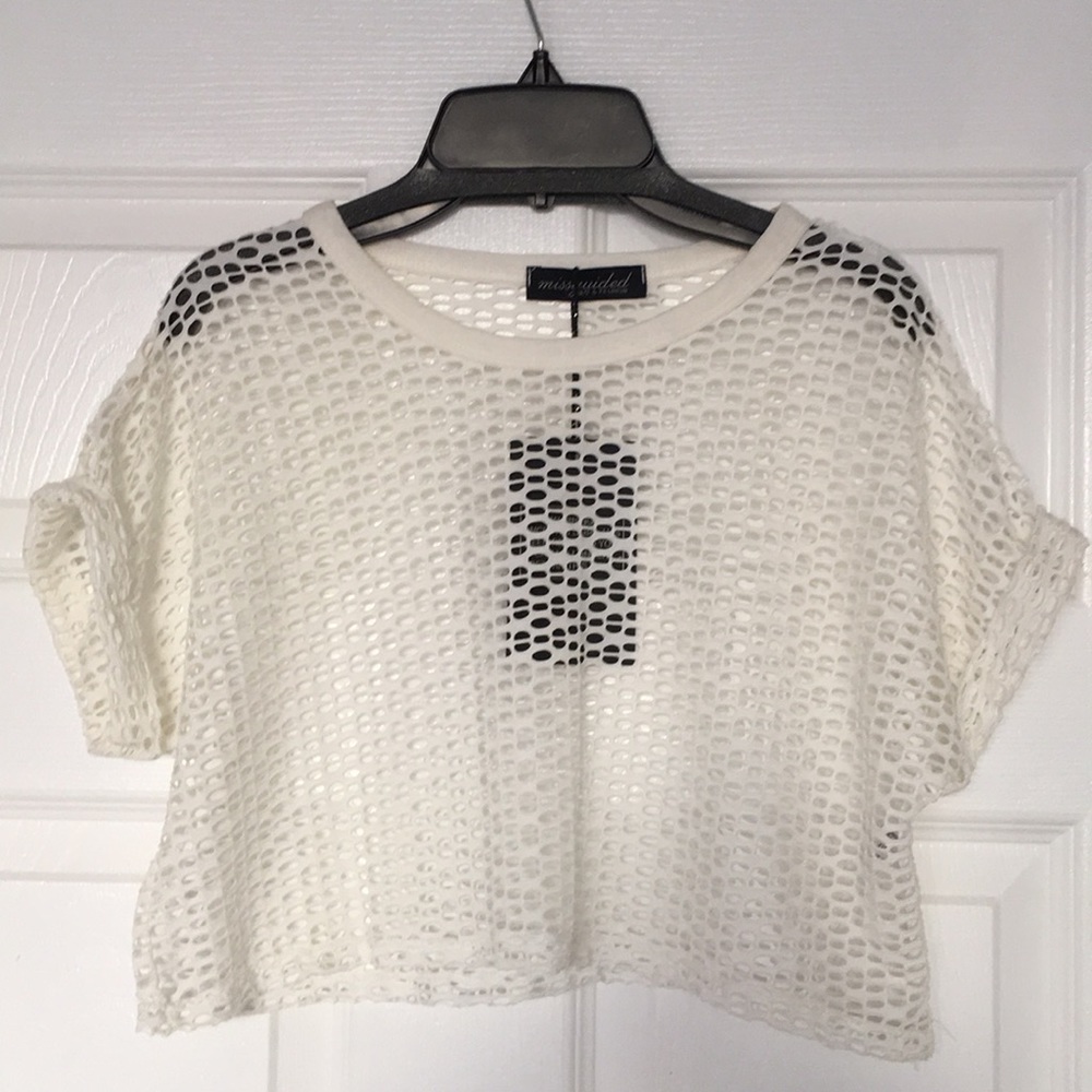 Crop Mesh Top